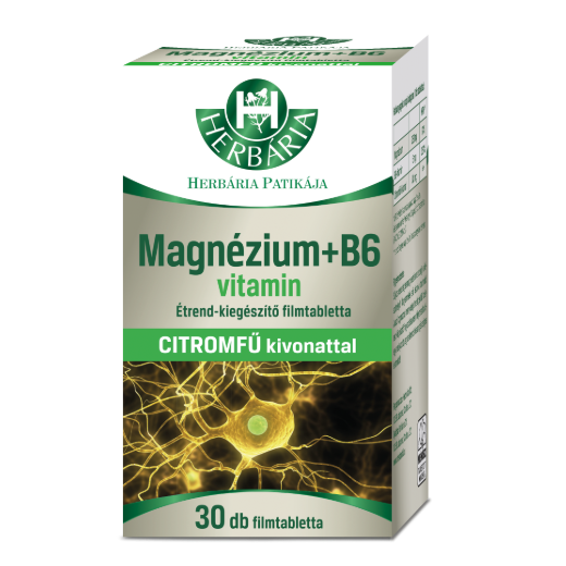 Herbária Magnézium+B6-vitamin citromfűvel 30 db